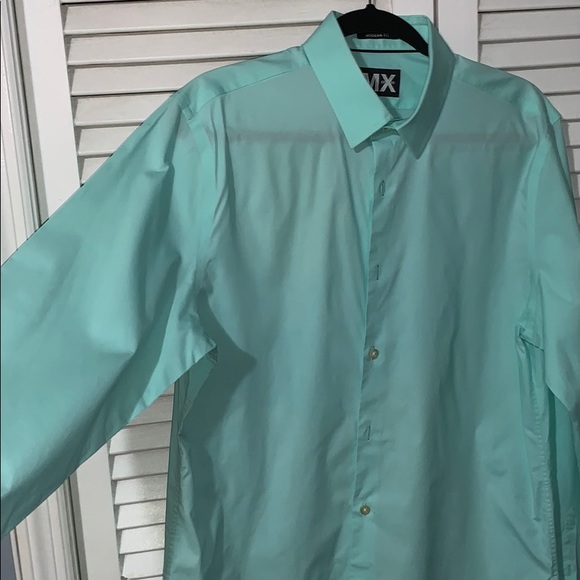 Mint Long Sleeve Button Down Express Shirt - Picture 3 of 4